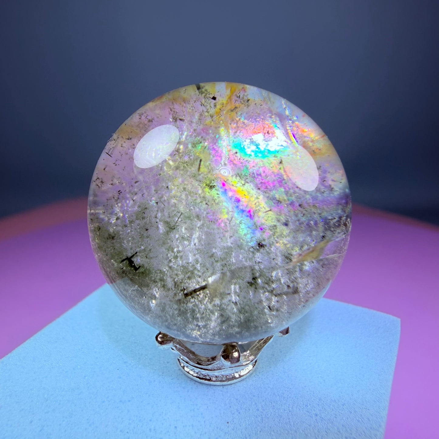 Rainbow Chlorite Garden Quartz Small Sphere