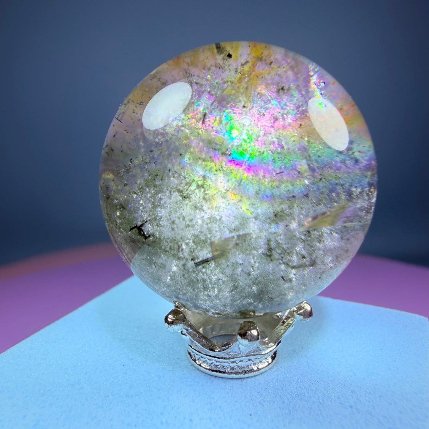 Rainbow Chlorite Garden Quartz Small Sphere