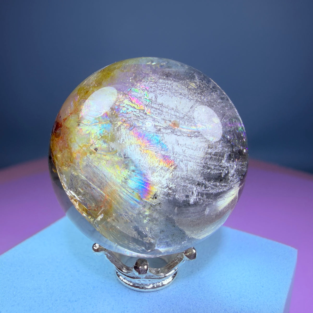 Rainbow Chlorite Garden Quartz Small Sphere