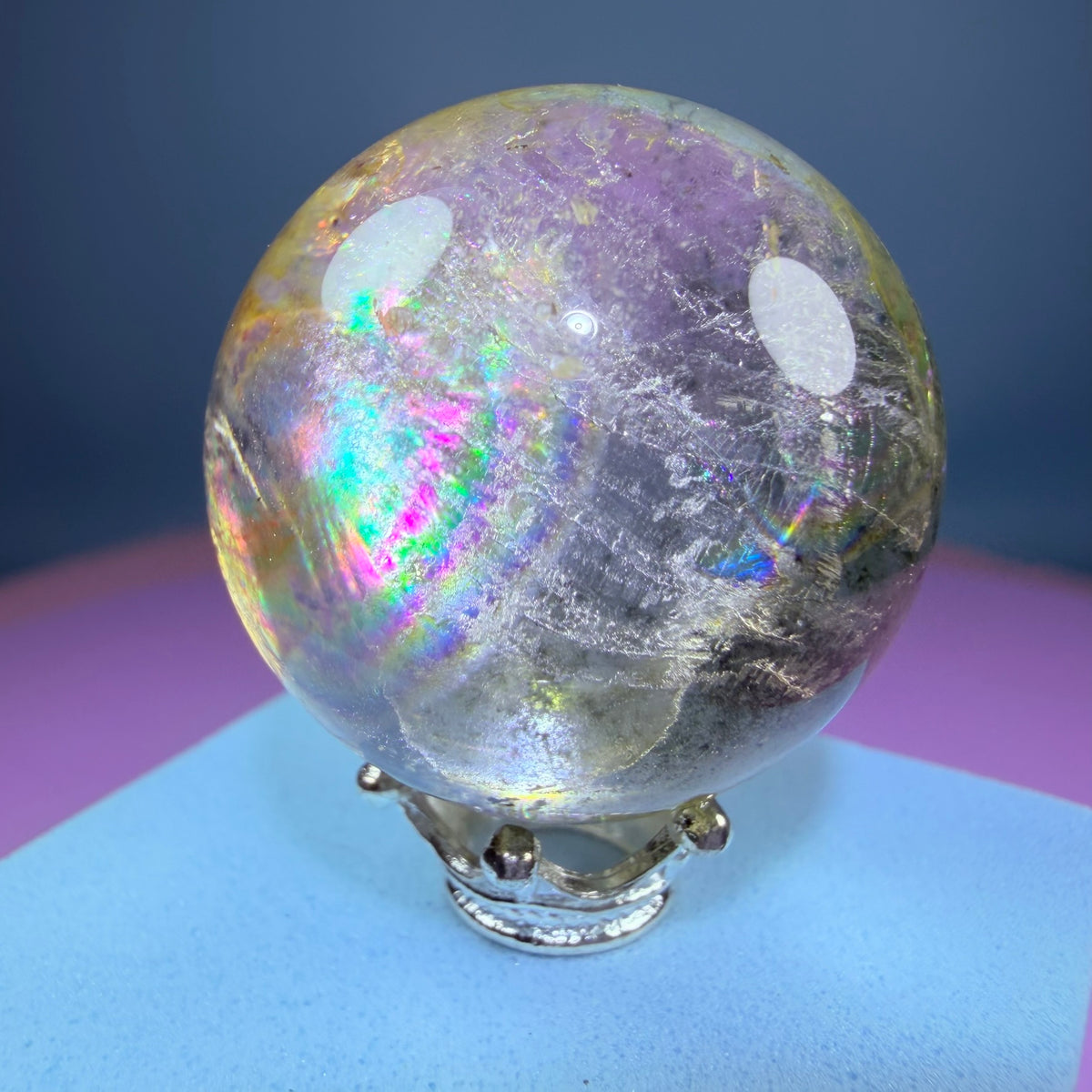 Rainbow Chlorite Garden Quartz Small Sphere
