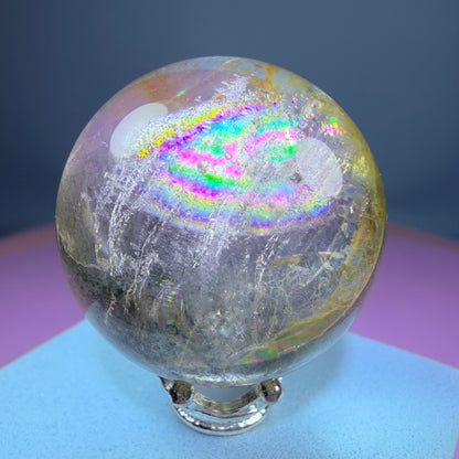Rainbow Chlorite Garden Quartz Small Sphere