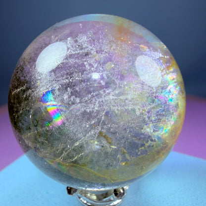 Rainbow Chlorite Garden Quartz Small Sphere