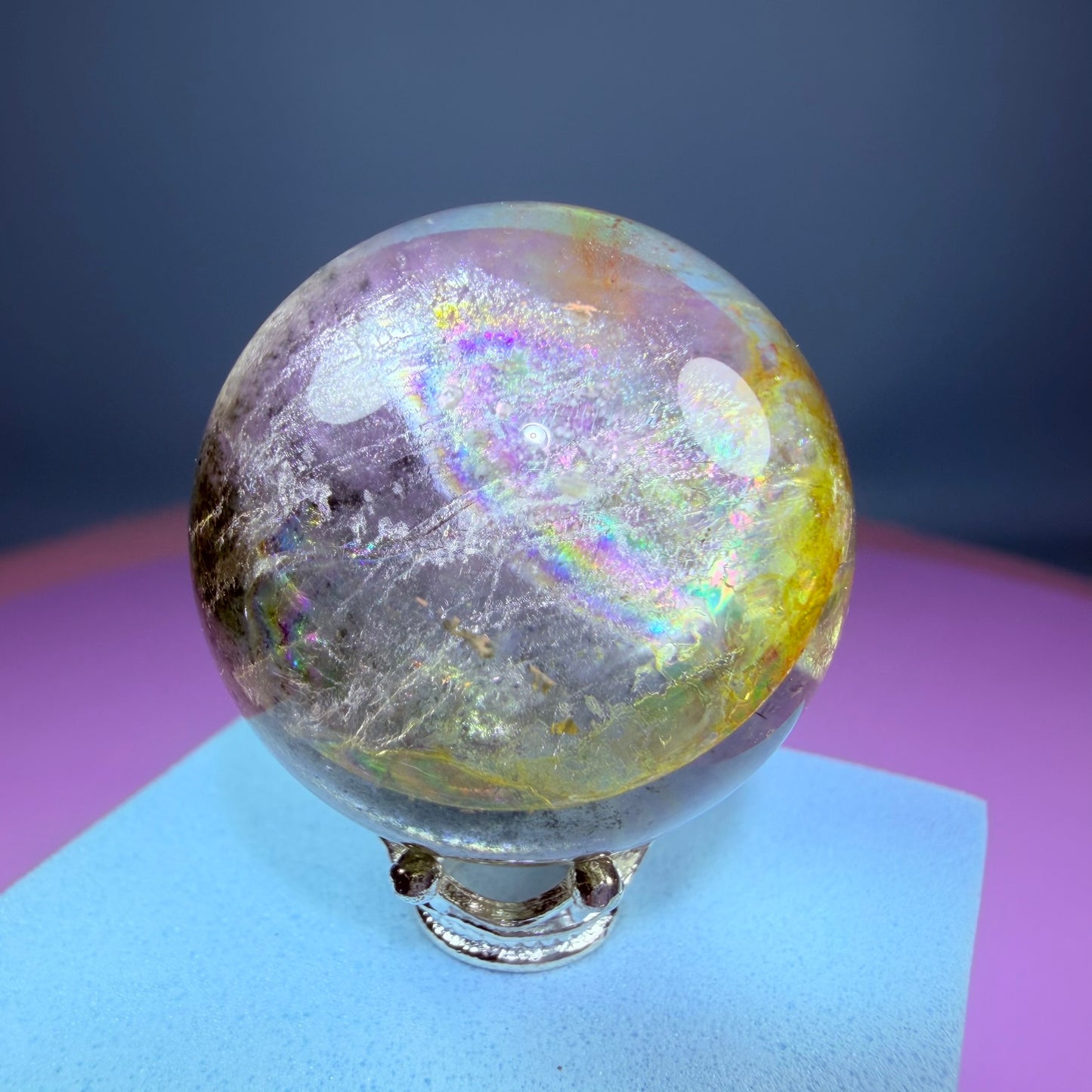 Rainbow Chlorite Garden Quartz Small Sphere