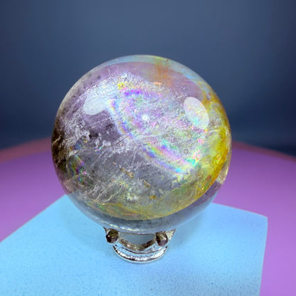Rainbow Chlorite Garden Quartz Small Sphere