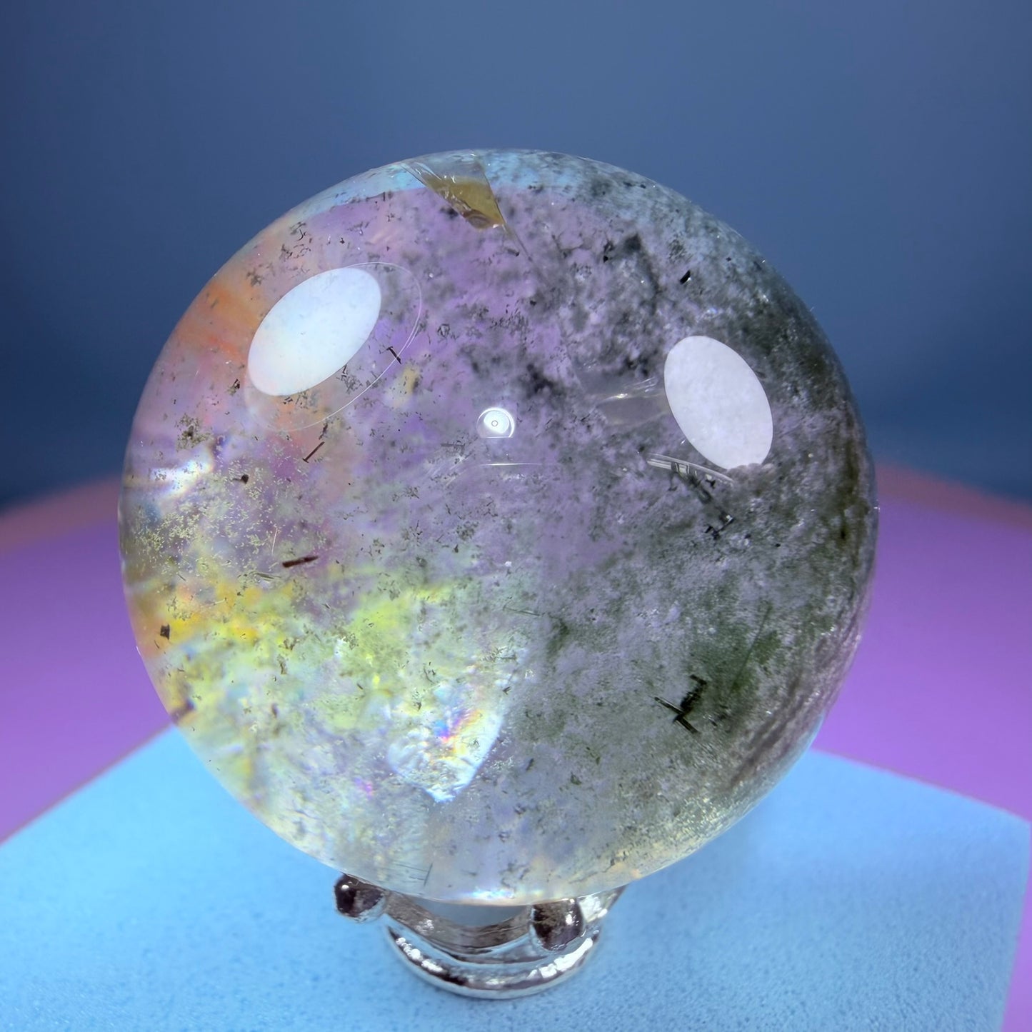 Rainbow Chlorite Garden Quartz Small Sphere