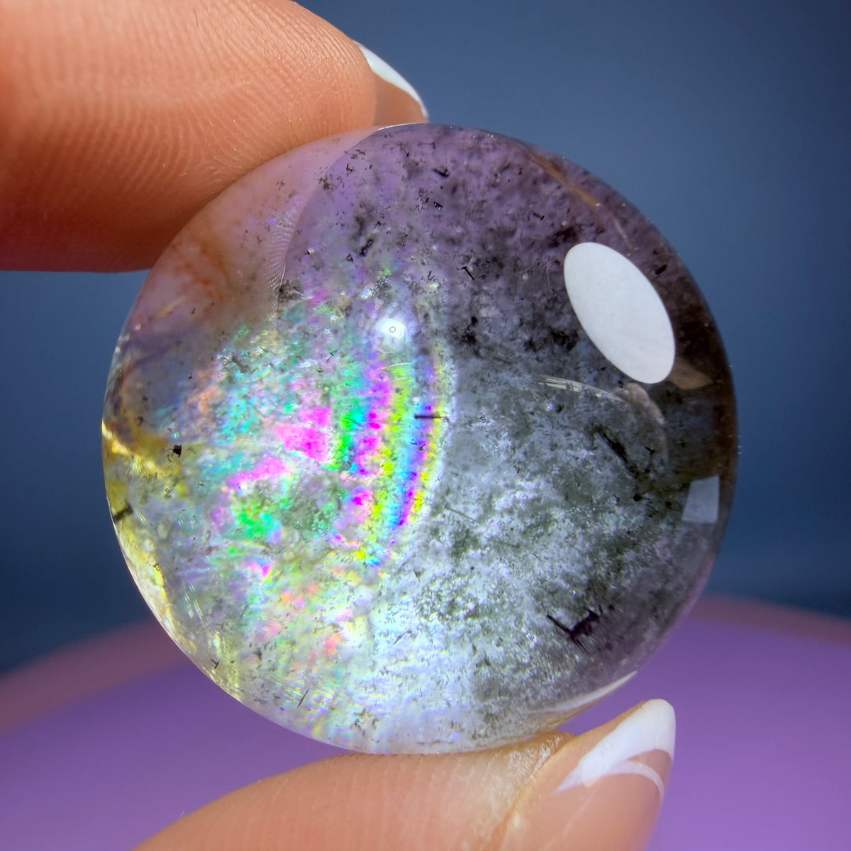 Rainbow Chlorite Garden Quartz Small Sphere