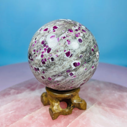 Ruby in Granite Large Sphere