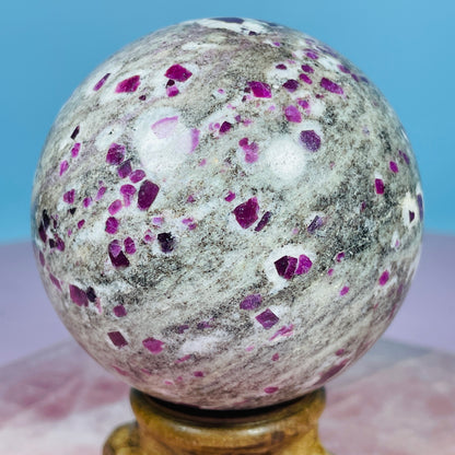 Ruby in Granite Large Sphere
