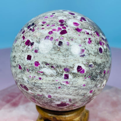 Ruby in Granite Large Sphere