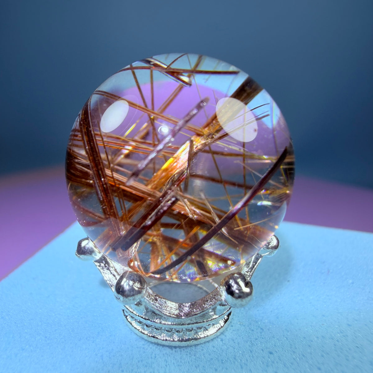 High Grade Copper Rutile Quartz Mini Sphere