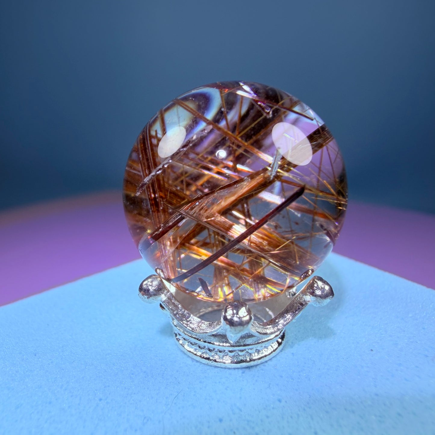 High Grade Copper Rutile Quartz Mini Sphere