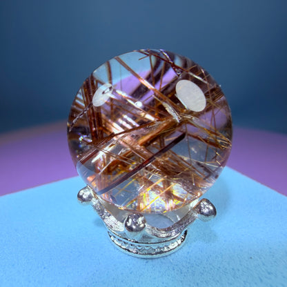 High Grade Copper Rutile Quartz Mini Sphere