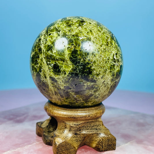 Verdilite Green Tourmaline Medium Sphere