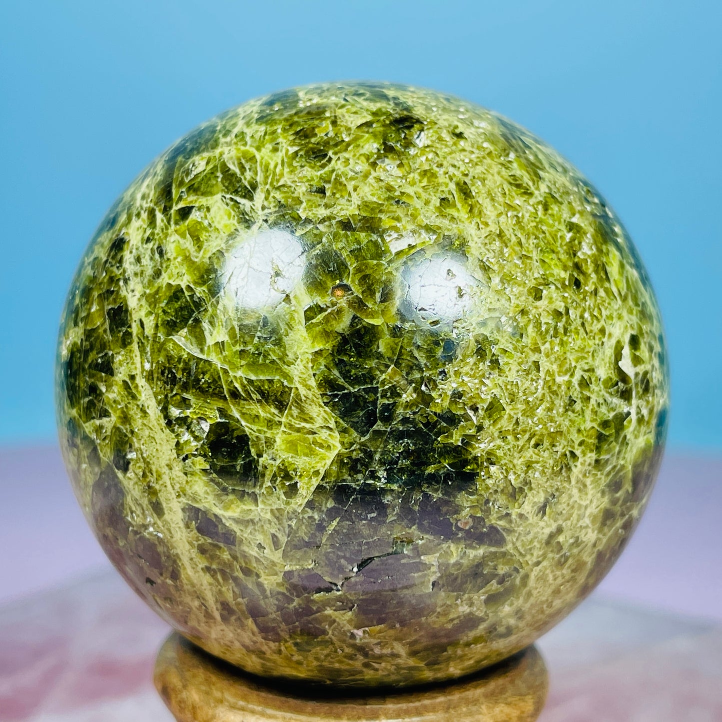 Verdilite Green Tourmaline Medium Sphere