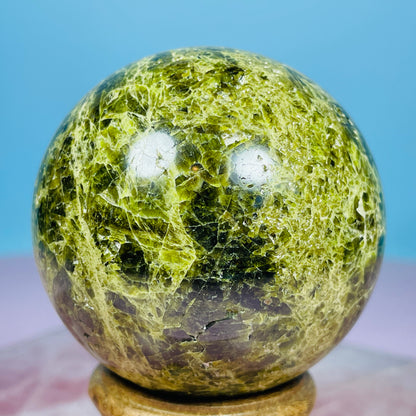 Verdilite Green Tourmaline Medium Sphere