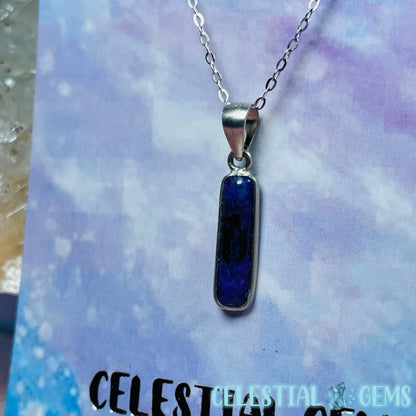 Very Rare Sugilite Pendant on 925 Silver Chain Necklace