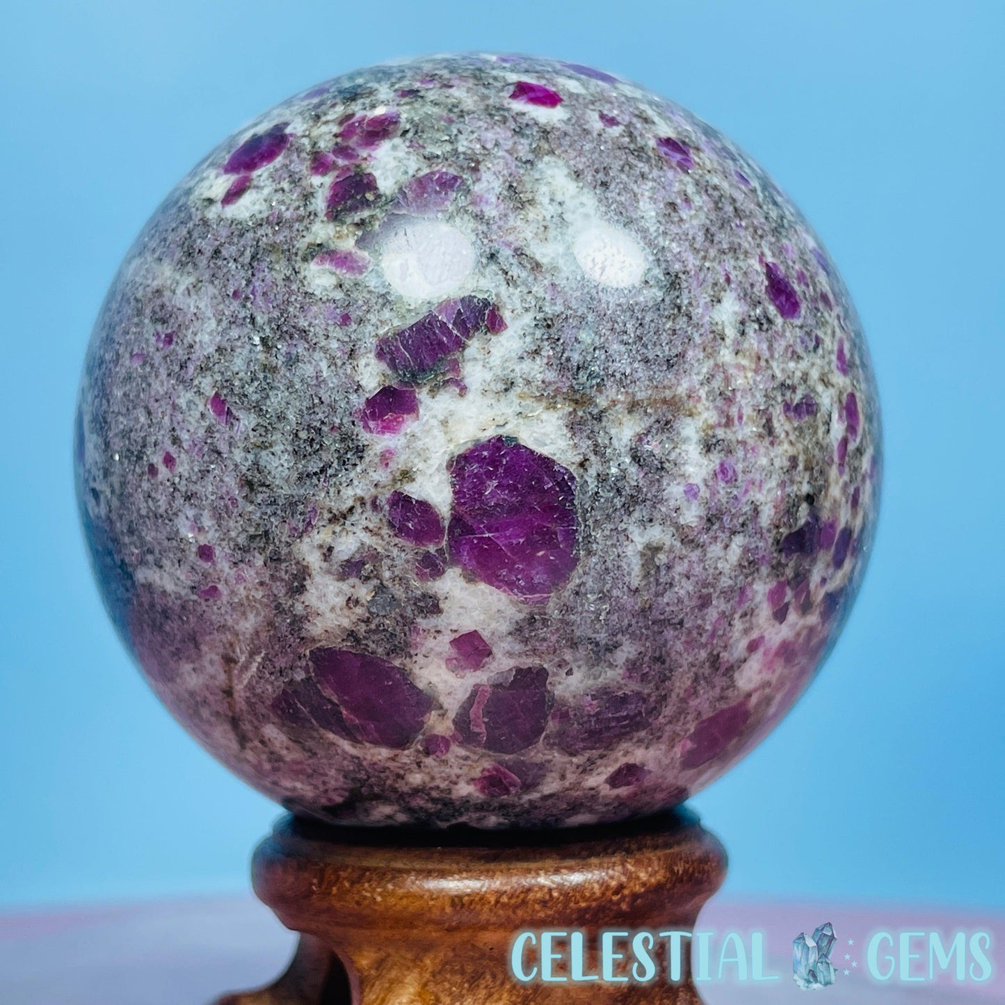 Ruby in Granite Medium Sphere