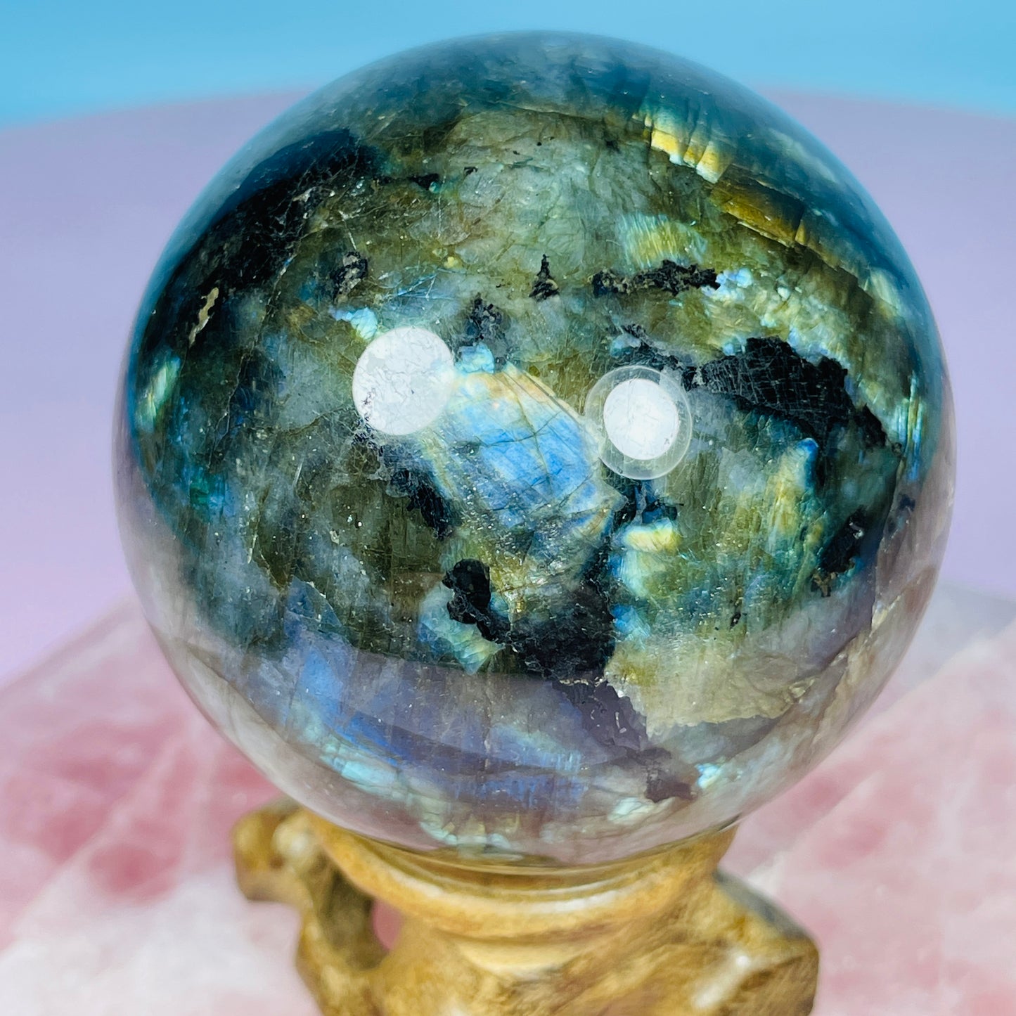 Labradorite Medium Sphere (Video)