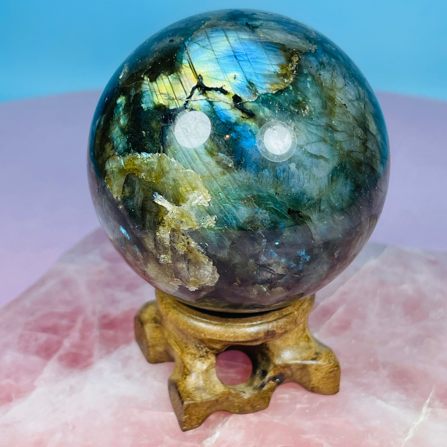 Labradorite Medium Sphere (Video)
