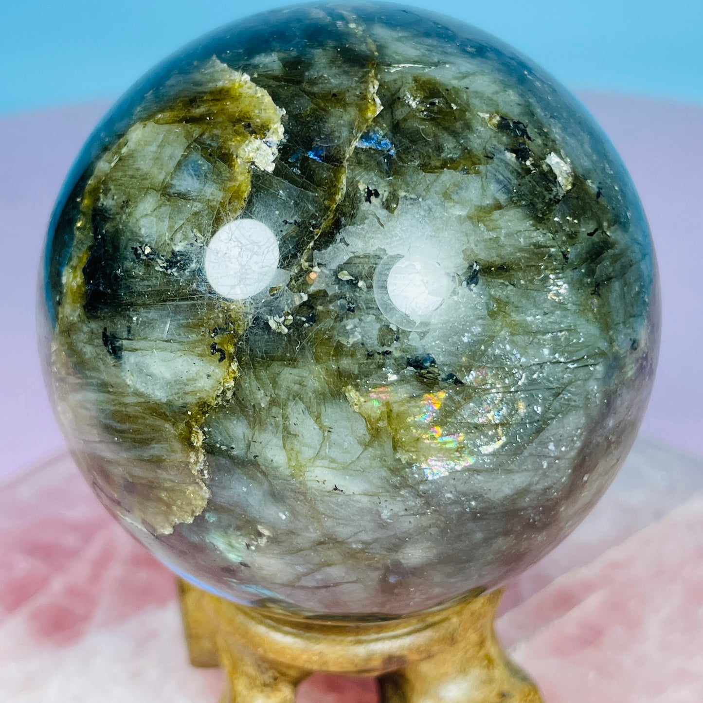 Labradorite Medium Sphere (Video)