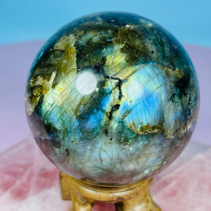 Labradorite Medium Sphere (Video)
