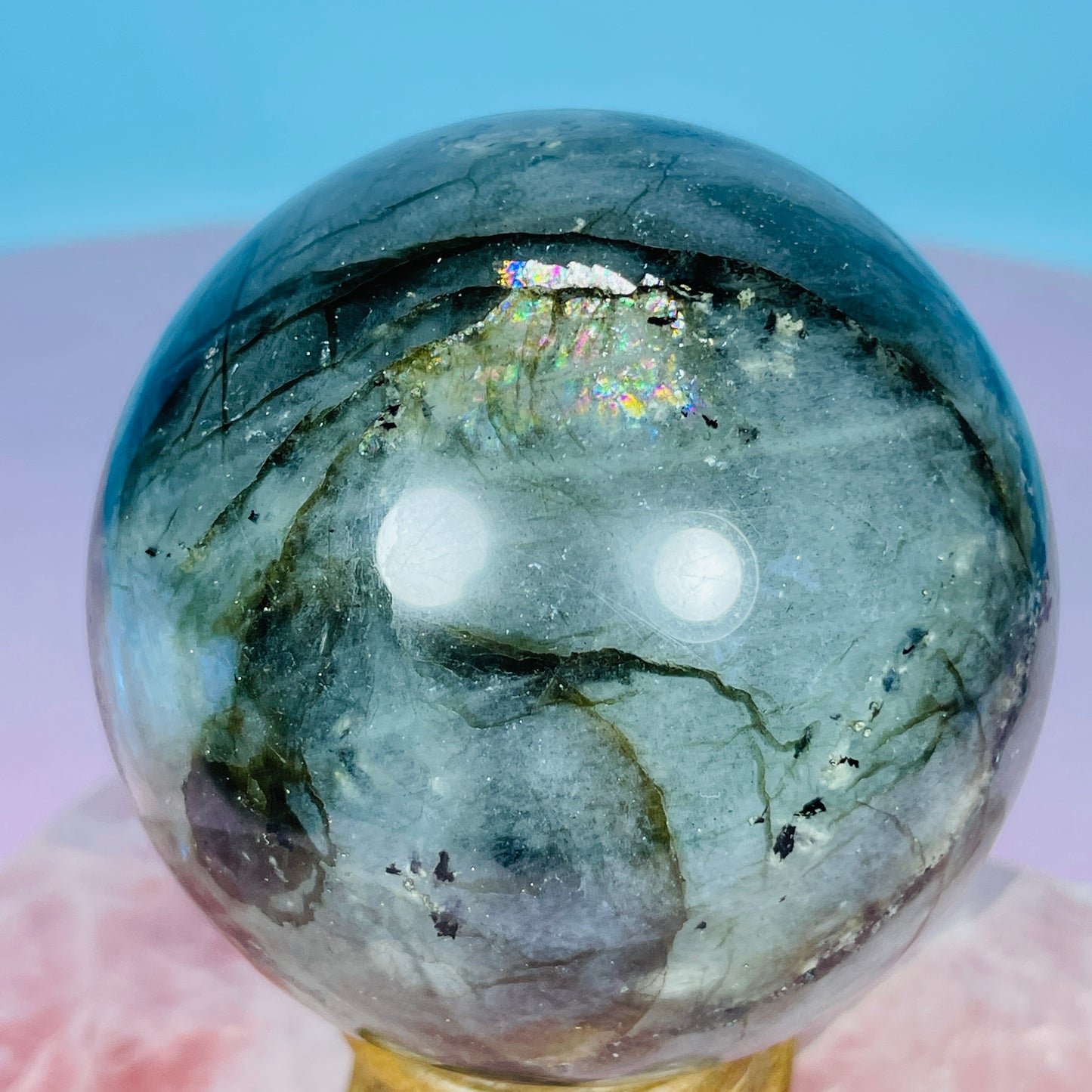 Labradorite Large Sphere (Video)