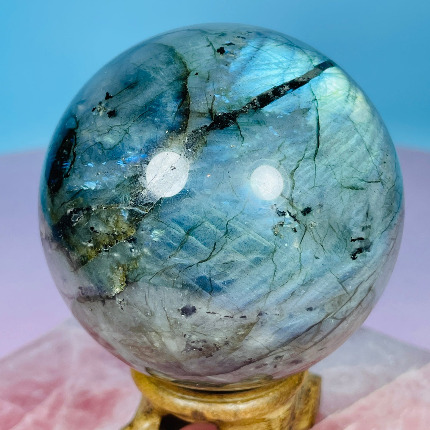Labradorite Large Sphere (Video)