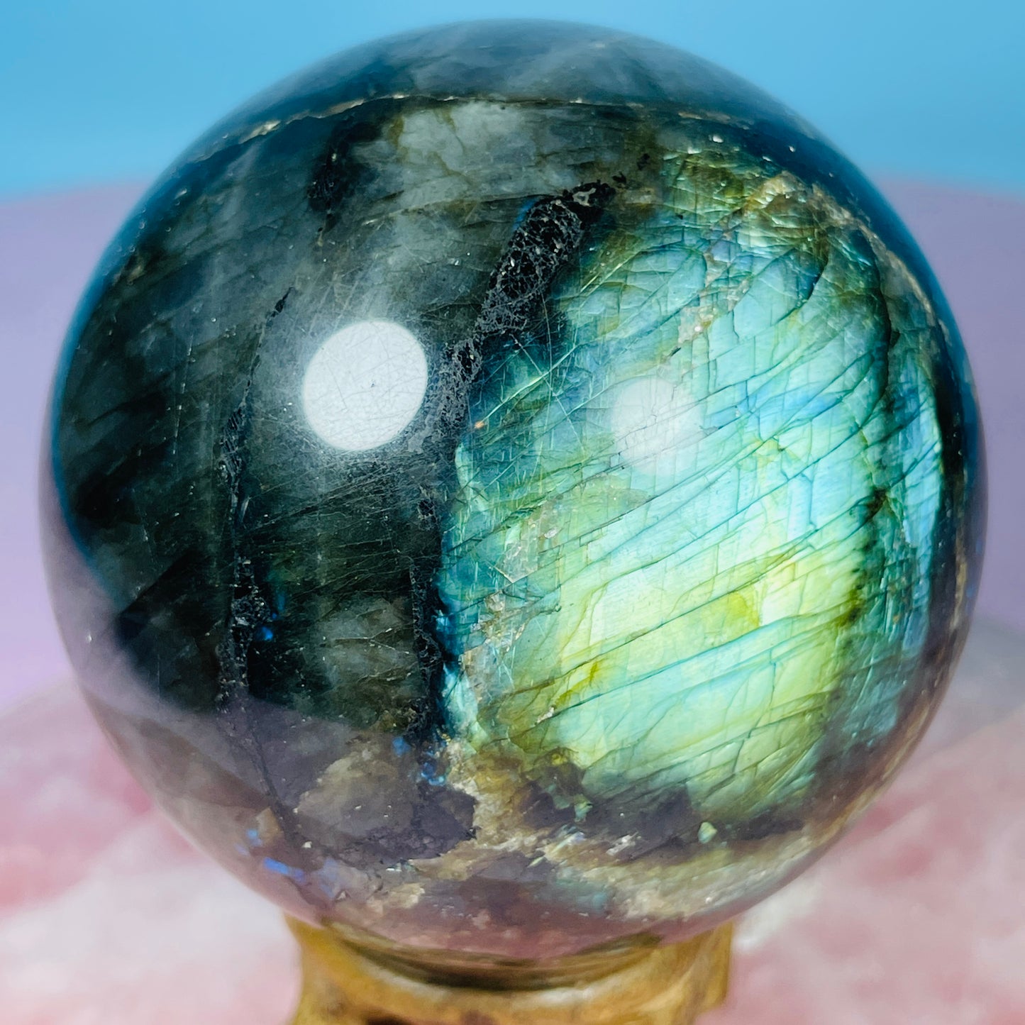 Labradorite Large Sphere (Video)