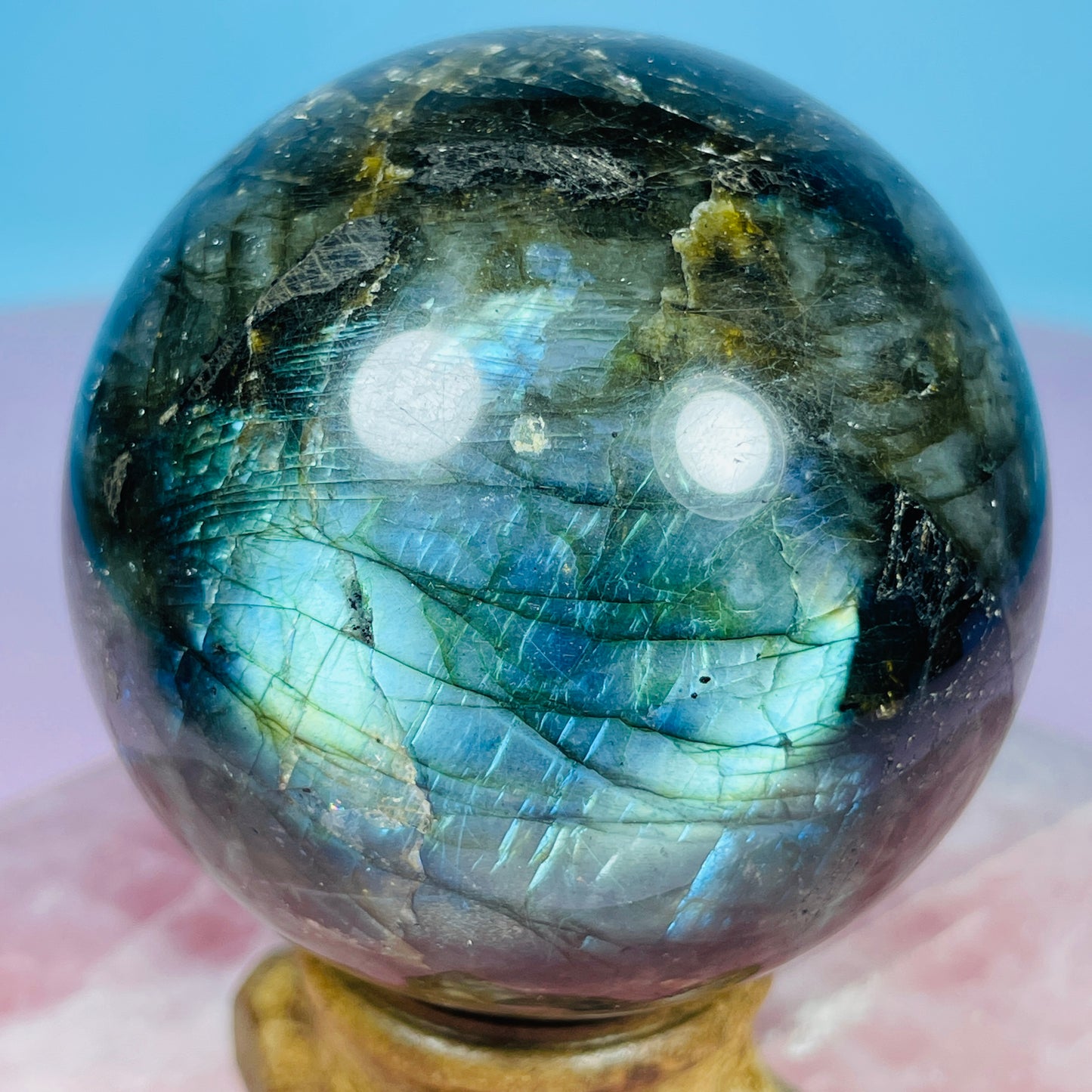 Labradorite Large Sphere (Video)