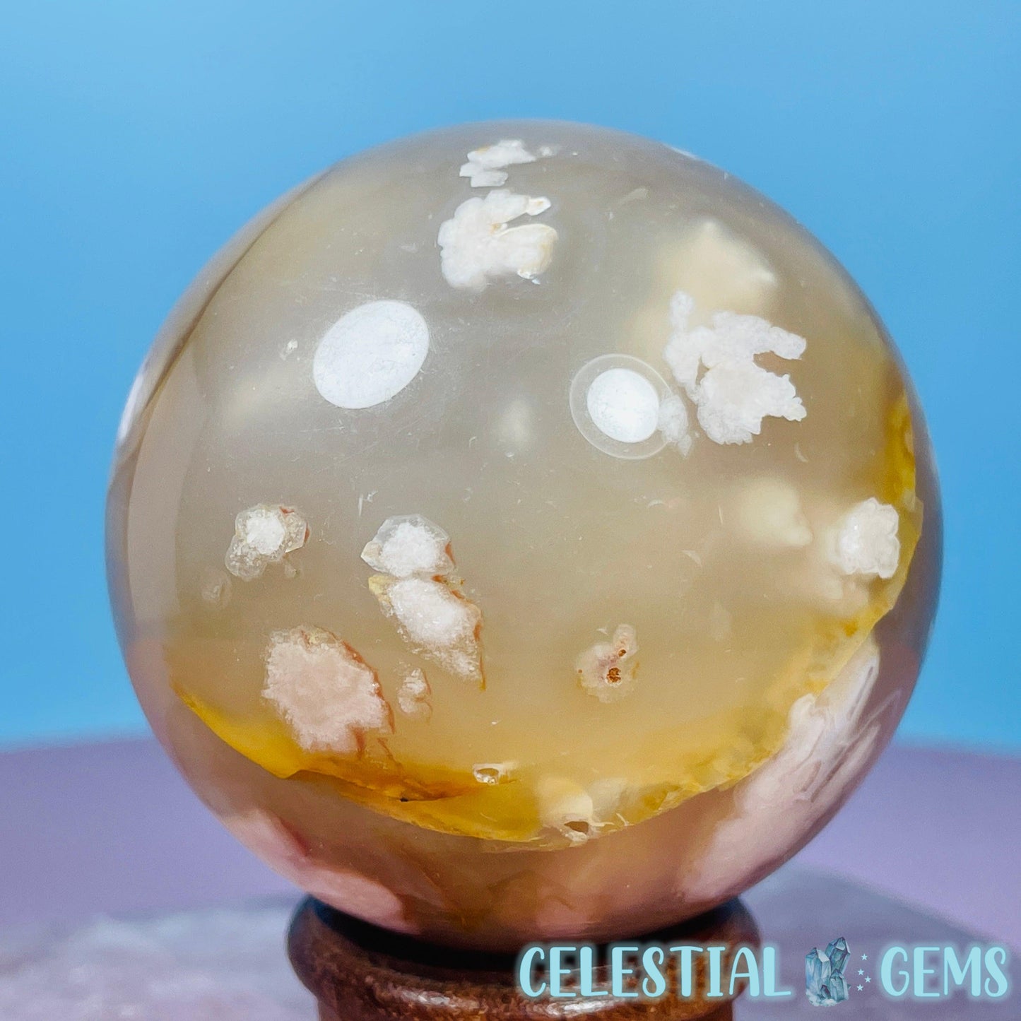 Druzy Flower Agate Medium Sphere