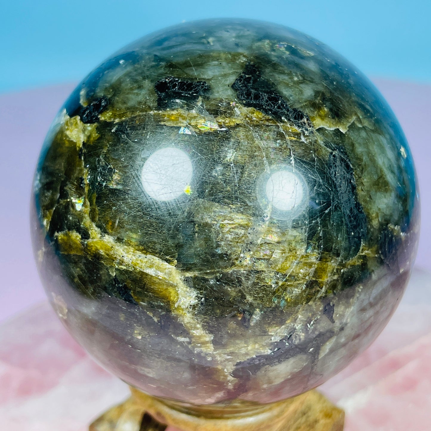 Labradorite Large Sphere (Video)
