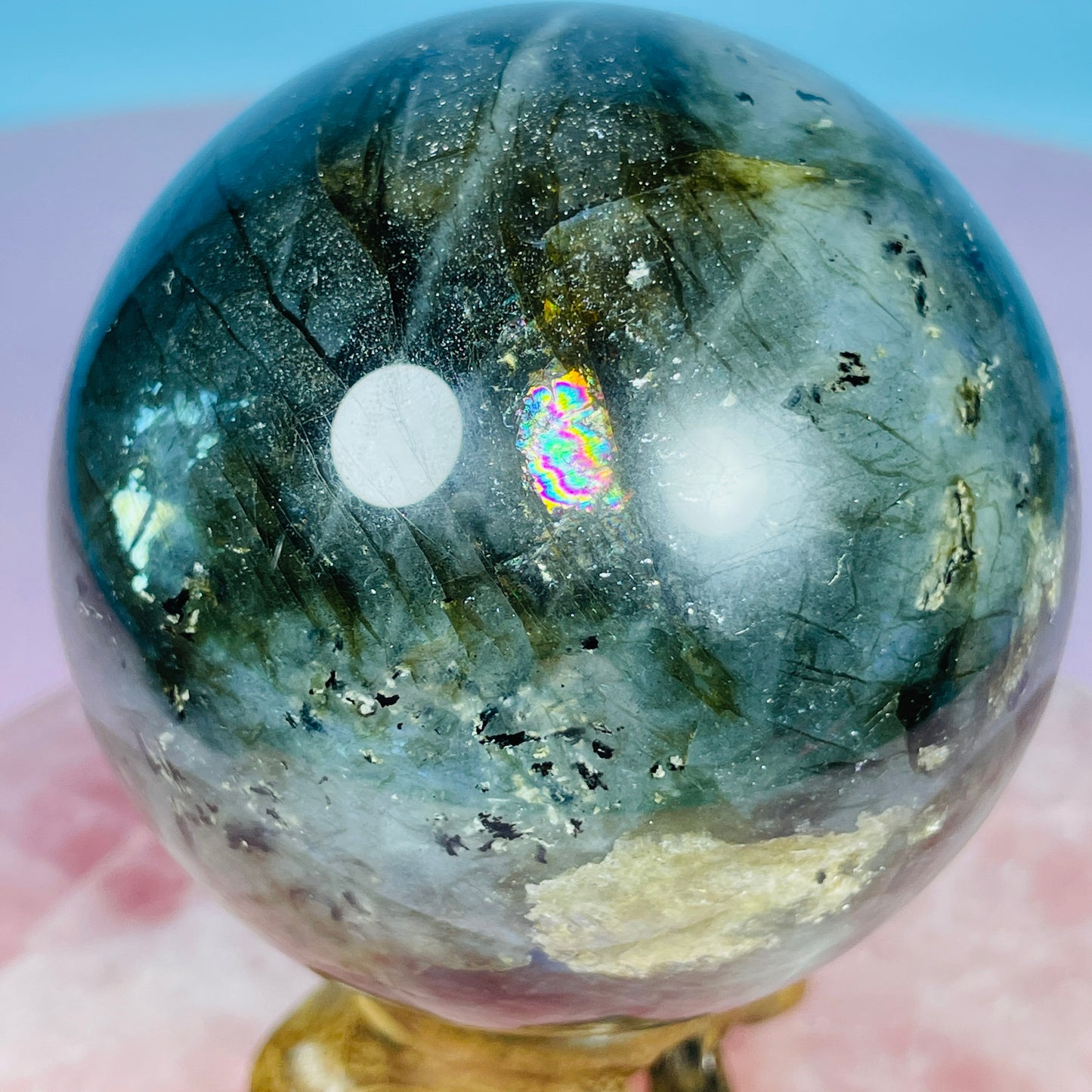 Labradorite Large Sphere (Video)