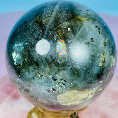 Labradorite Large Sphere (Video)