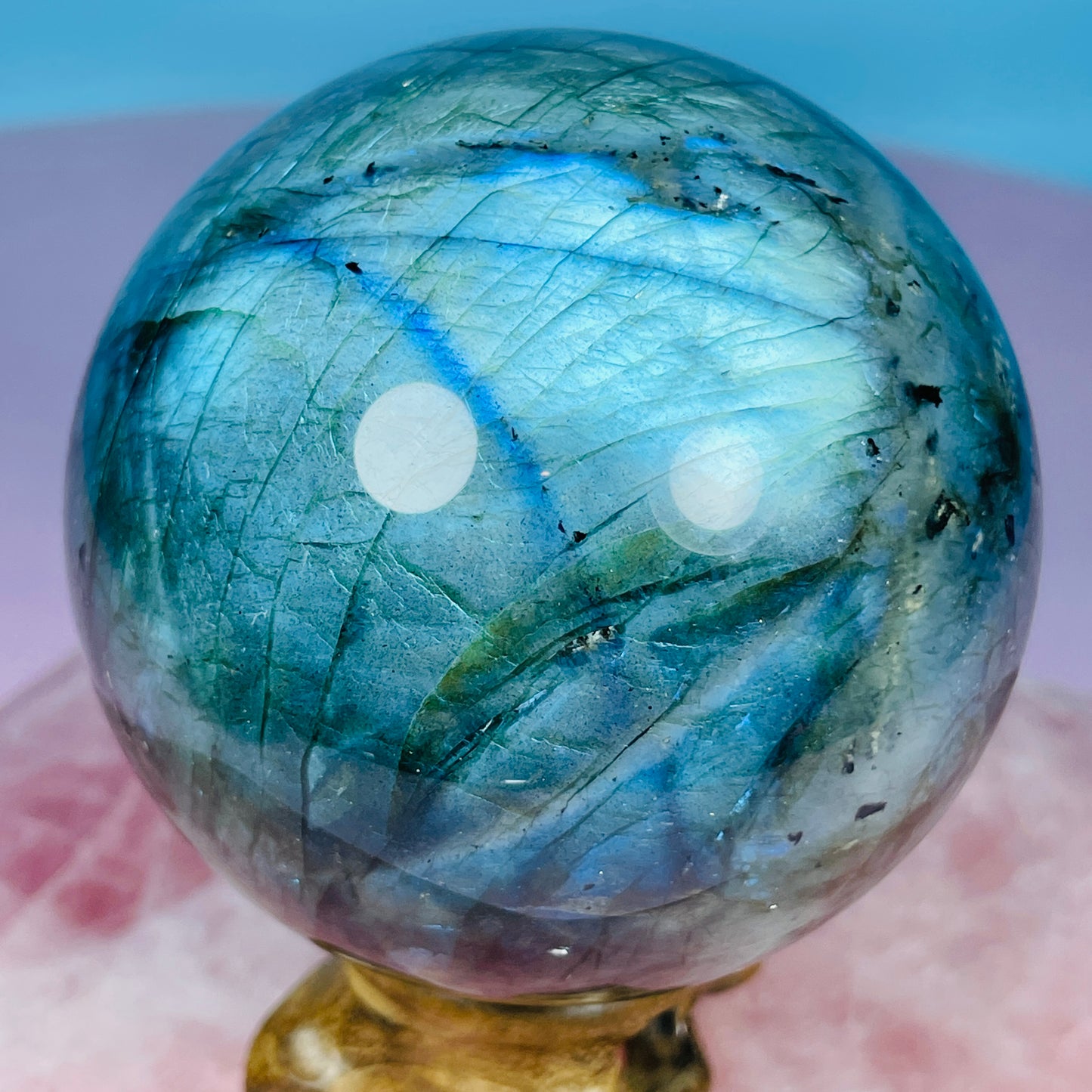 Labradorite Large Sphere (Video)