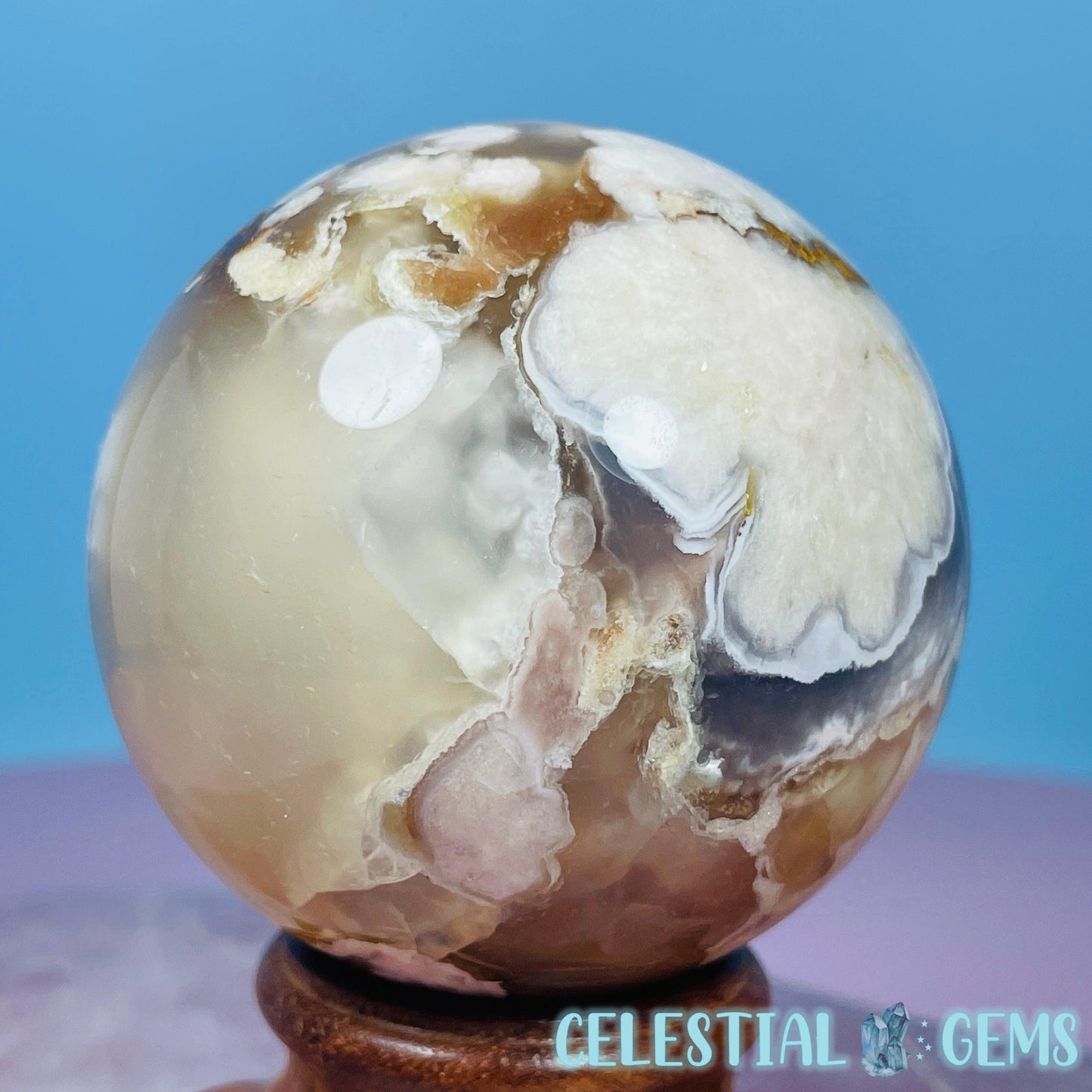 Flower Agate Medium Sphere