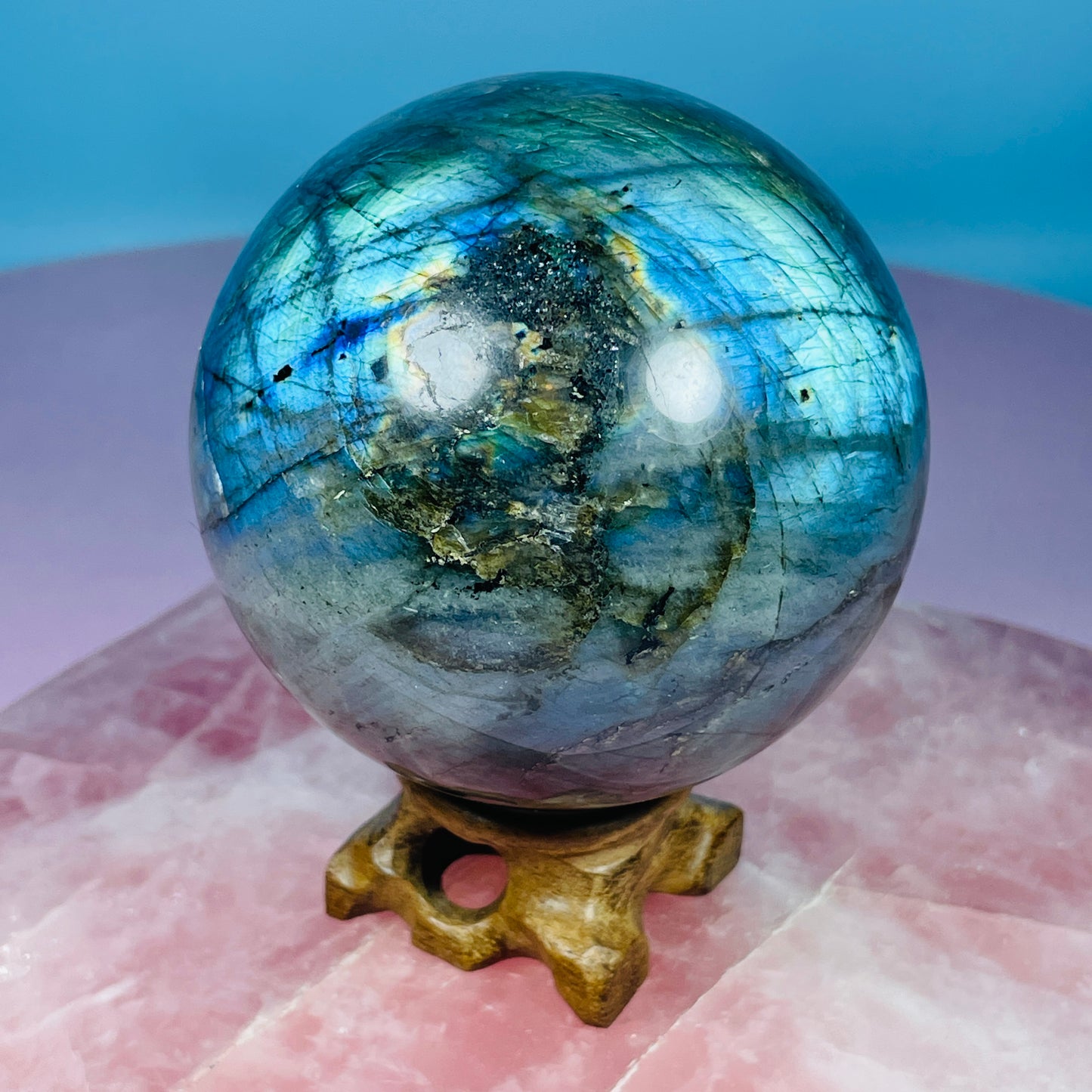 Labradorite Large Sphere (Video)