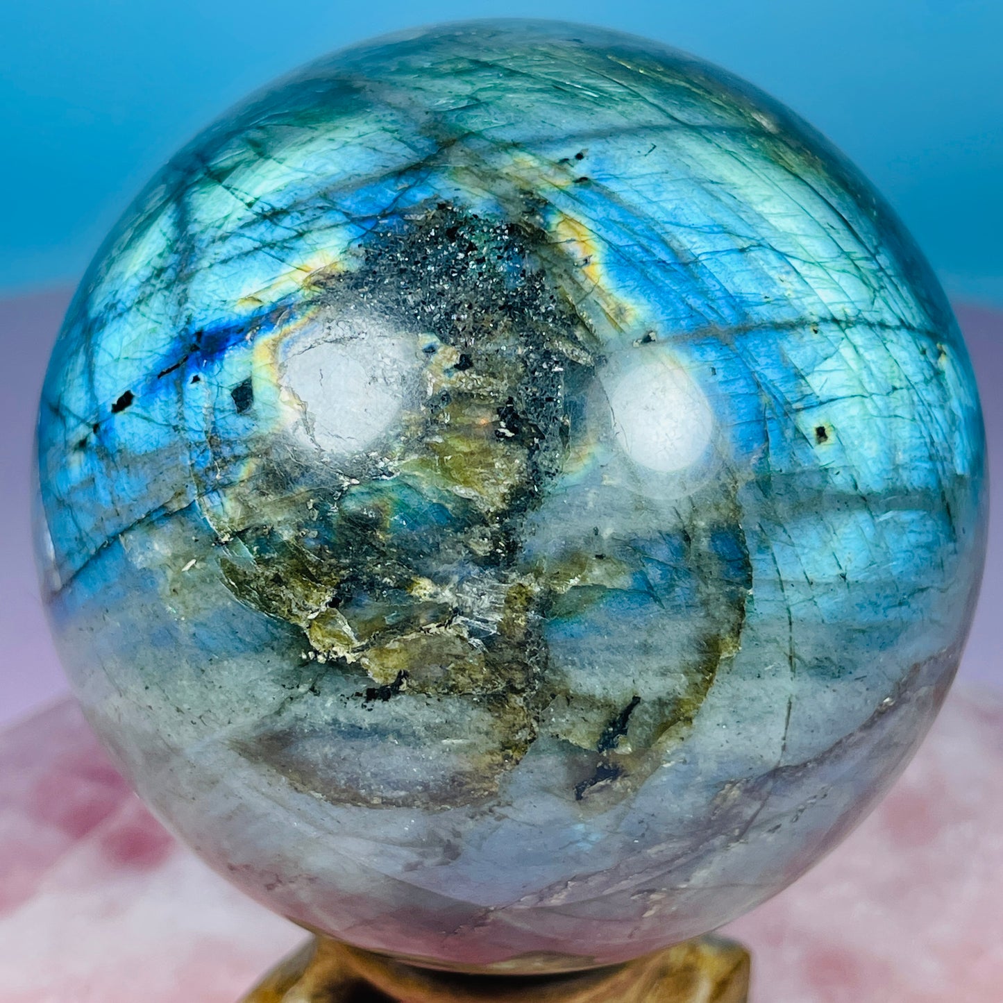 Labradorite Large Sphere (Video)