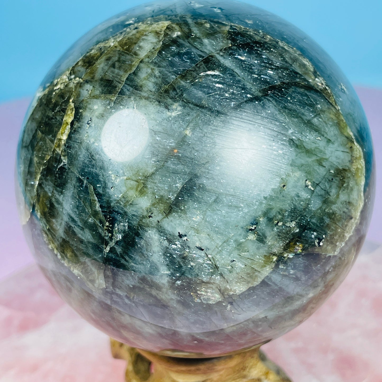 Labradorite Large Sphere (Video)