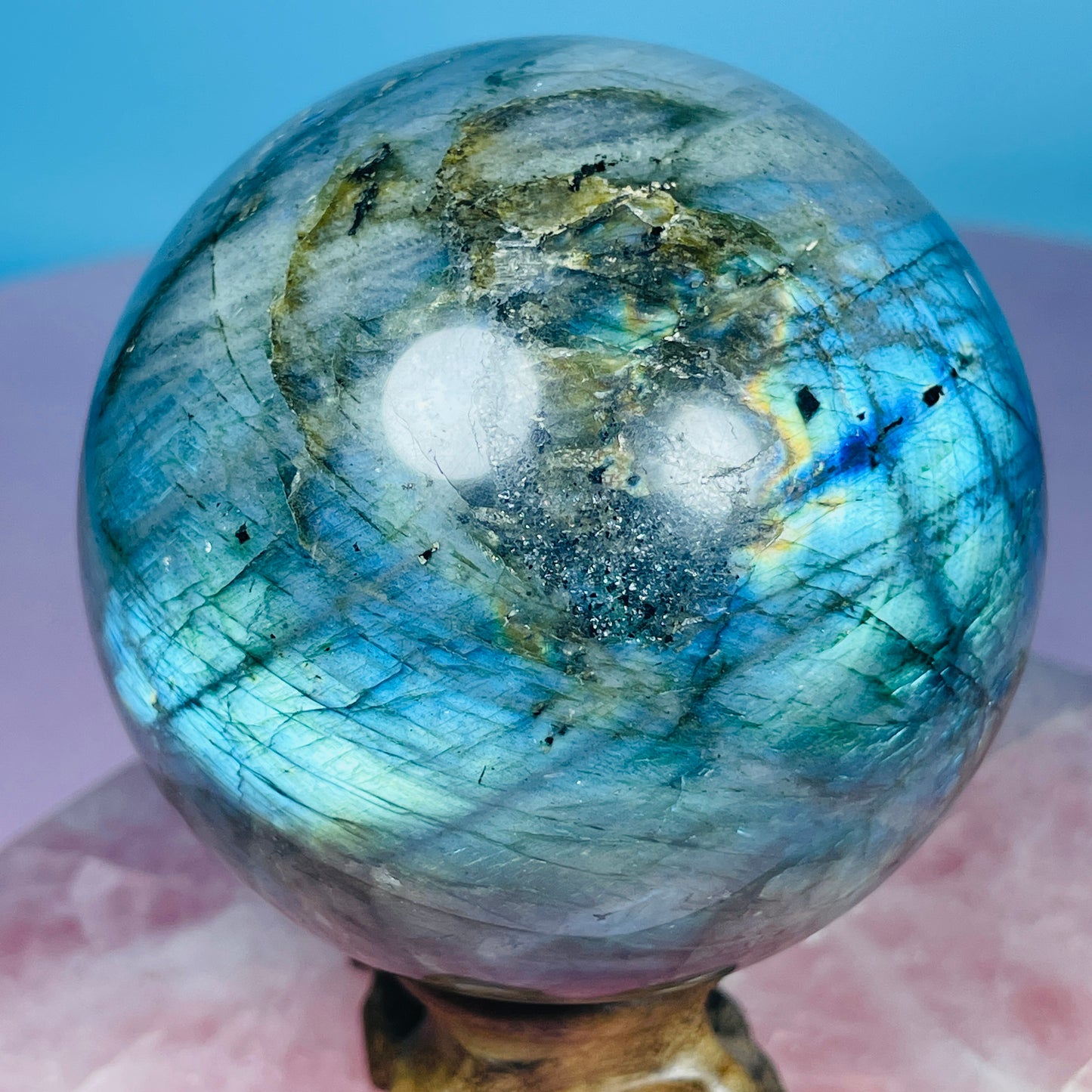 Labradorite Large Sphere (Video)