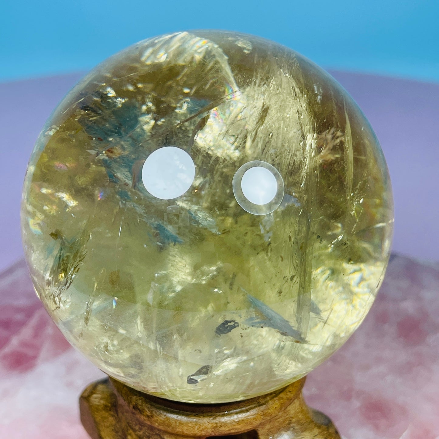 Brazilian Natural Citrine Medium Sphere (Video)