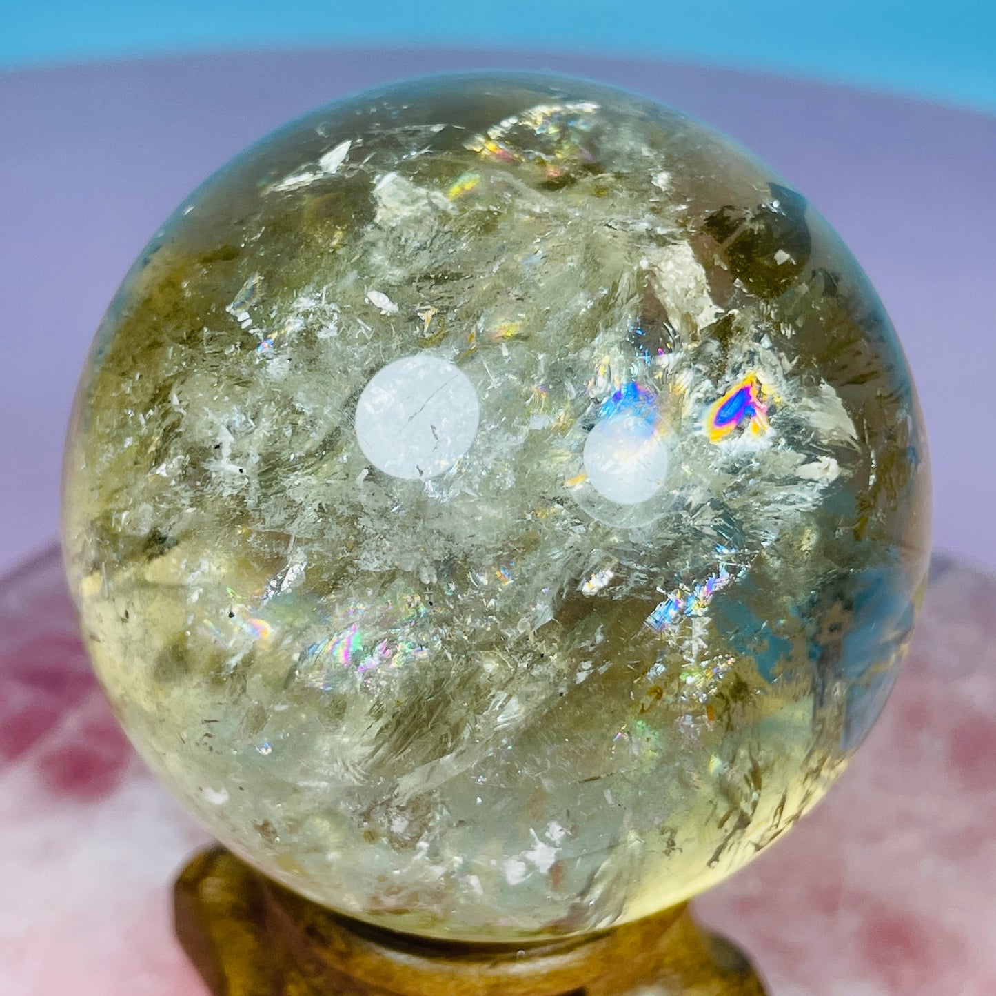 Brazilian Natural Citrine Medium Sphere (Video)