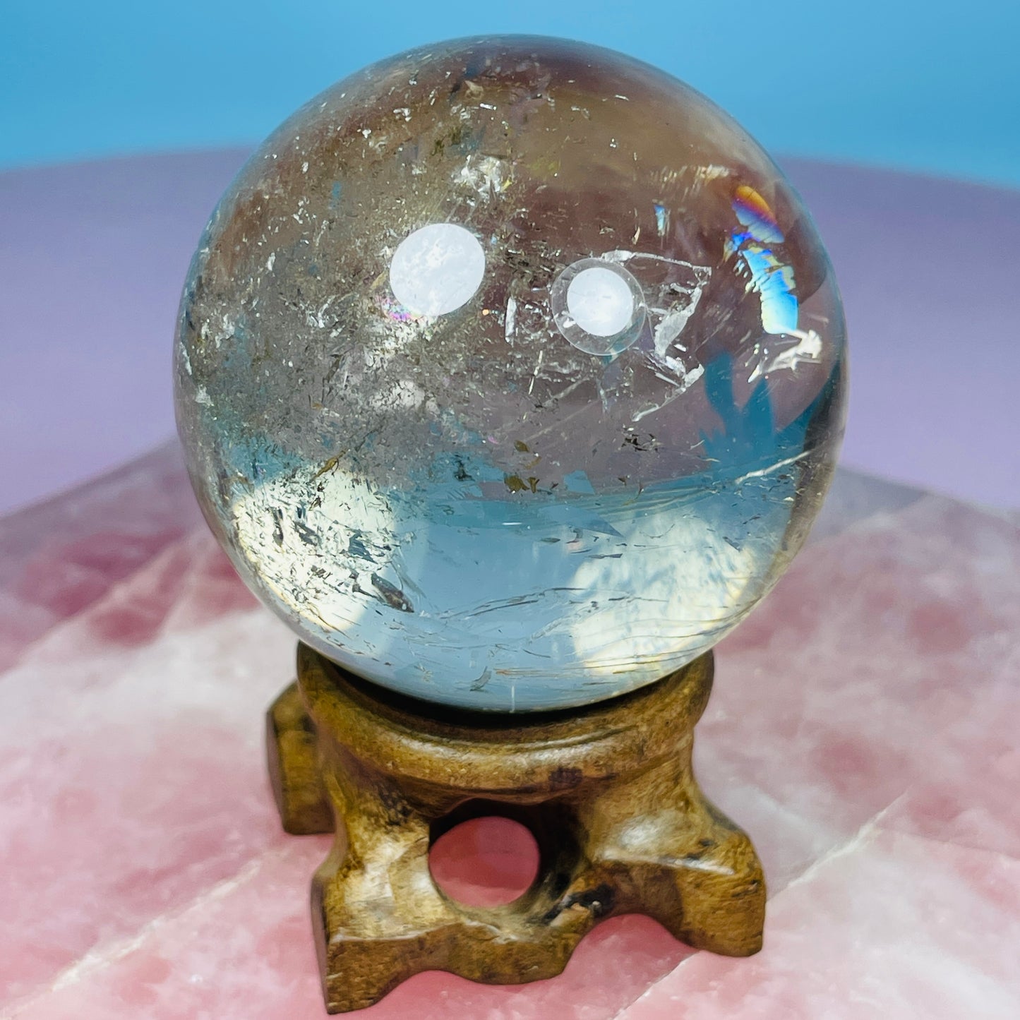 Brazilian Natural Citrine Medium Sphere (Video)