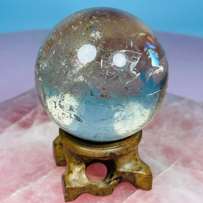 Brazilian Natural Citrine Medium Sphere (Video)