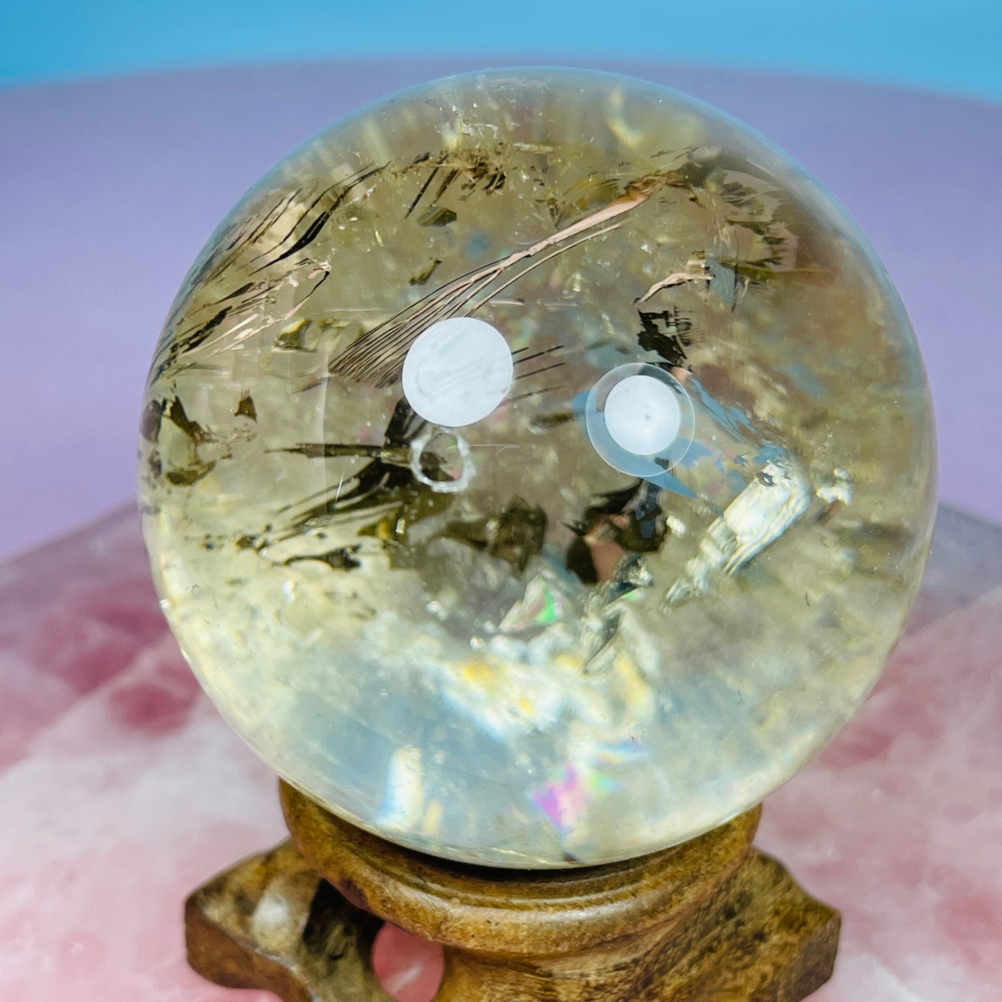 Brazilian Natural Citrine Medium Sphere (Video)