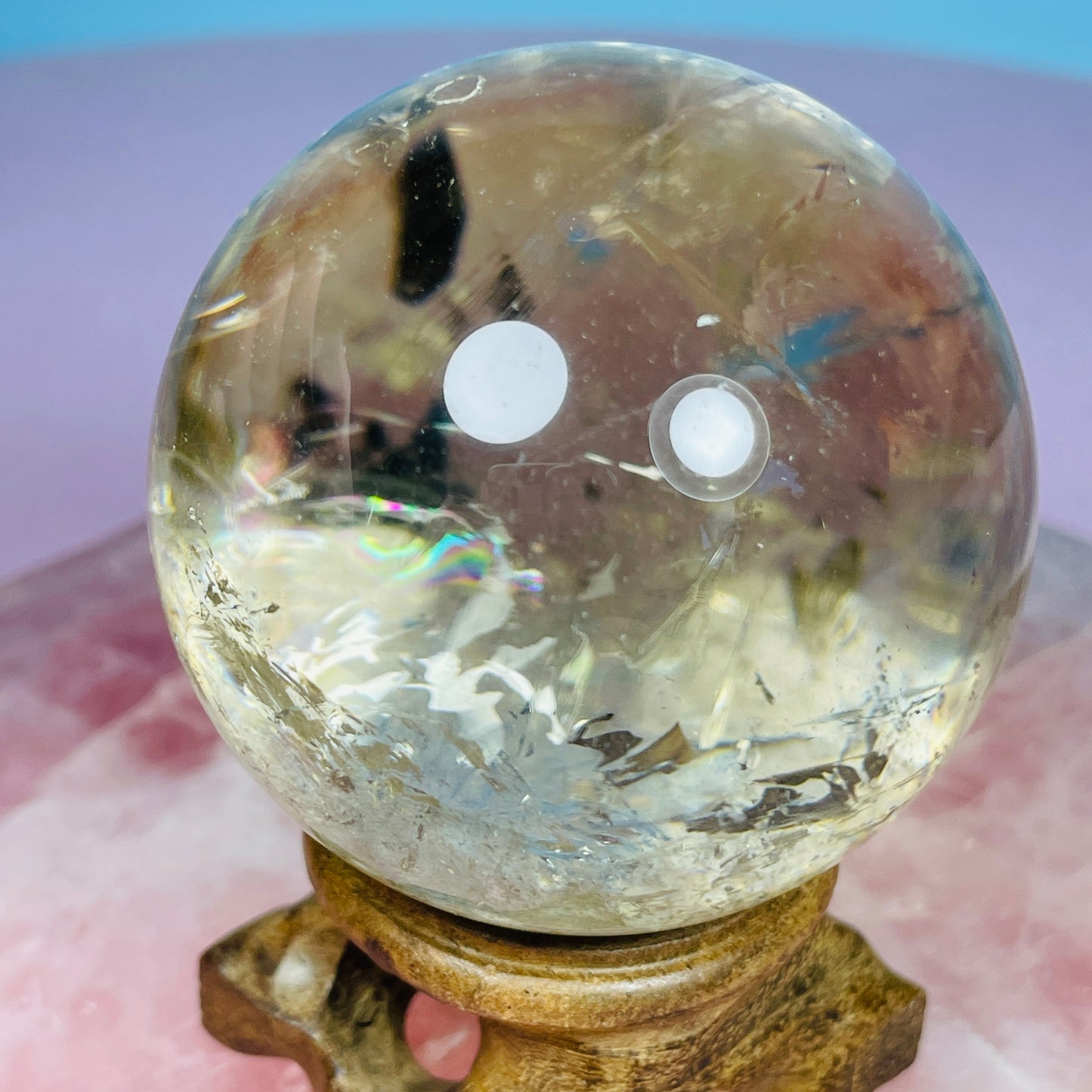 Brazilian Natural Citrine Medium Sphere (Video)