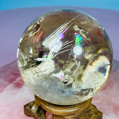 Brazilian Natural Citrine Medium Sphere (Video)