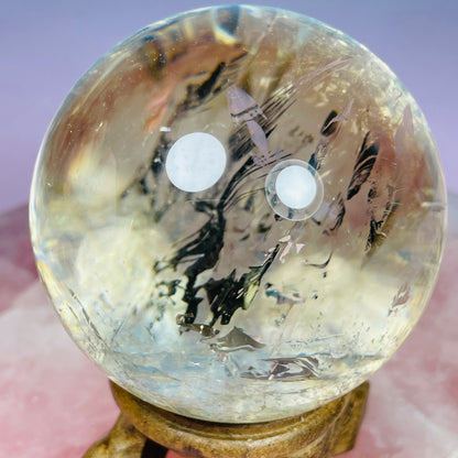 Brazilian Natural Citrine Medium Sphere (Video)
