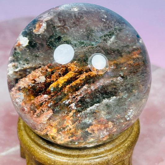 High Grade Thousand Layer Garden Quartz Small Sphere (Video)