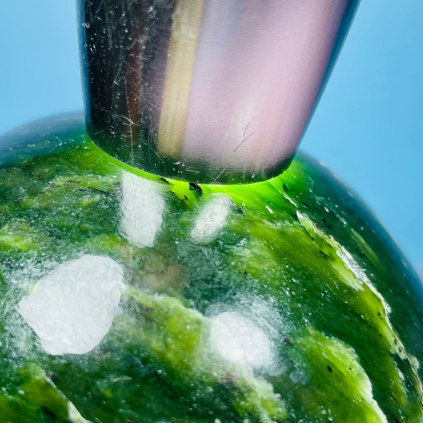 Canadian Nephrite Jade Medium Sphere (Video)