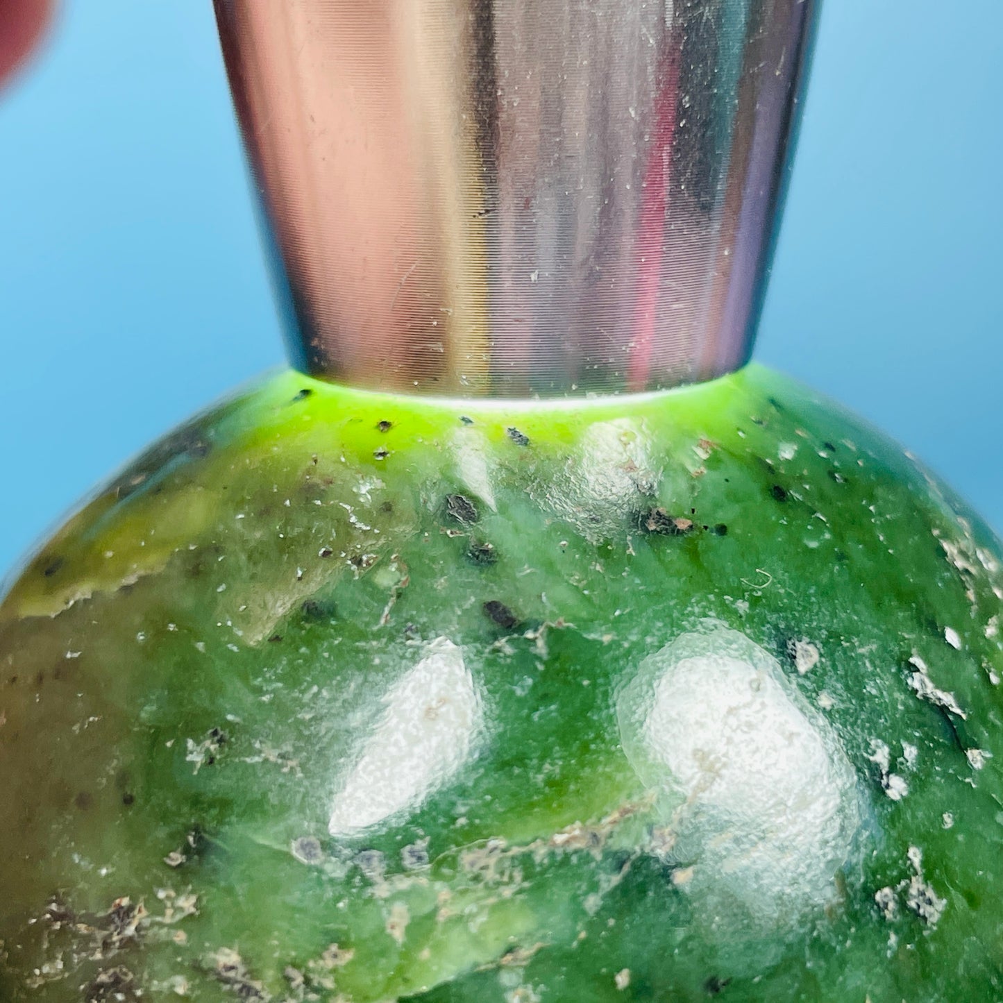 Canadian Nephrite Jade Medium Sphere (Video)